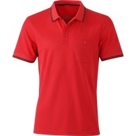 Technical polo shirt with pocket