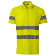 Unisex high-visibility work polo shirt