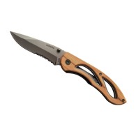 Olive wood folding knife