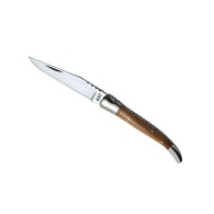 Folding olive wood knife 11 cm