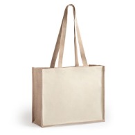 Shopping bag in jute and canvas