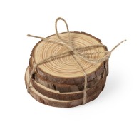 Set of 4 wooden coasters