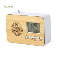 Multifunction radio with bamboo finish