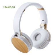 Bamboo finish wireless headset