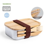 Bamboo and metal lunchbox 