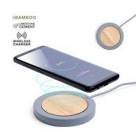 Wireless charger 5W cement and bamboo