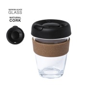 Glass and cork cup 350 ml