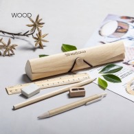 Palermo - Nature line stationery kit in wood