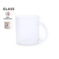 Glass mug printed in full color by sublimation