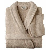 Shawl-collar bathrobe 100% cotton