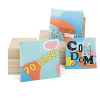 Condom in a 70 mm square pouch