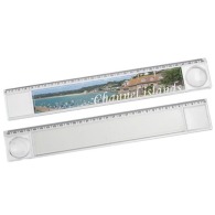 Ruler with magnifying glass