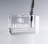 Glass pen holder
