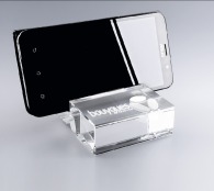 Glass phone holder