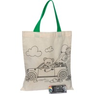 Cotton bag with colouring pencils