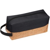 Toiletry bag with cork base
