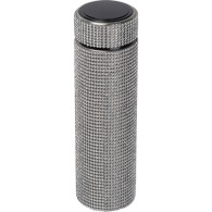 Large stainless steel flask with rhinestone accents