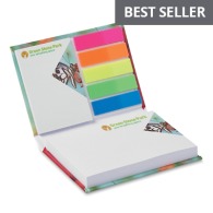 Adhesive combo notes with soft cover