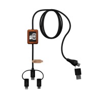 CarPlay compatible bamboo 5-in-1 long cable Stock