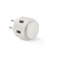 Dual-USB wall charger with nightlight NOTTO