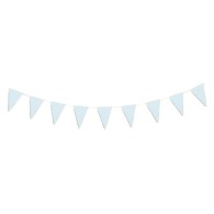 PASTEL BLUE AND GOLD SCALLOPED PENNANT GARLAND 3M