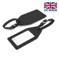 Leather luggage tag