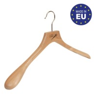Wooden hanger for jackets and coats