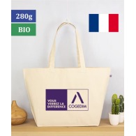French tote bag in organic cotton 280g