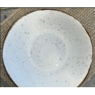 White stoneware plate