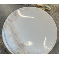 Marbled stoneware plate