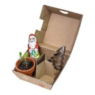 Christmas gift box - Clay pots, chocolate baking moulds Father Christmas and Christmas tree
