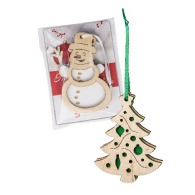 Felt and wooden pendant - Christmas tree in a promotional bag