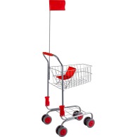 Chariot de courses argent, 37x32x98.5cm