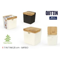 Sucrier avec couvercle en bambou Quttin