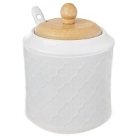 Sucrier en porcelaine blanche avec cuillère WHITEL
