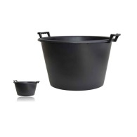 Seau rond avec poignées 130 litres noir