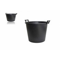 Seau rond avec poignées 70 litres noir