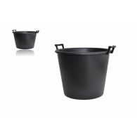 Seau rond avec poignées 90 litres noir