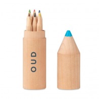 6 pencils in a wooden case picture
