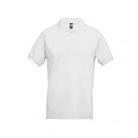 Men's 195g white polo shirt