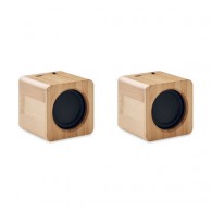 AUDIO SET 2 wireless bamboo speakers
