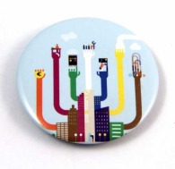 Round metal badge, 25 mm picture