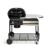 Charcoal barbecue with sideboard