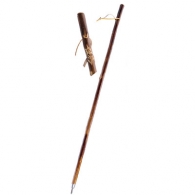 Varnished chestnut walking stick 110cm