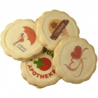 Printed round biscuit