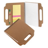 spiral notepad, repositionable notepad with pen and bookmarks