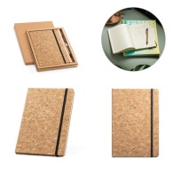 Cork notepad with pen and FSC paper