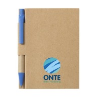 Recycled notepad with hard cover pen