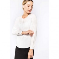 Women's long sleeve crepe blouse - kariban