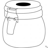 Clicky glass jar, approx. 500 ml picture